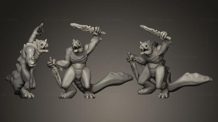 Figurines heroes, monsters and demons (Slisk Warrior, STKM_0332) 3D models for cnc